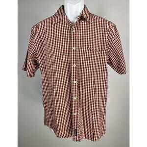 ABERCROMBIE & FITCH BIG SHIRT SHORT SLEEVE PLAID BUTTON DOWN SHIRT MENS S